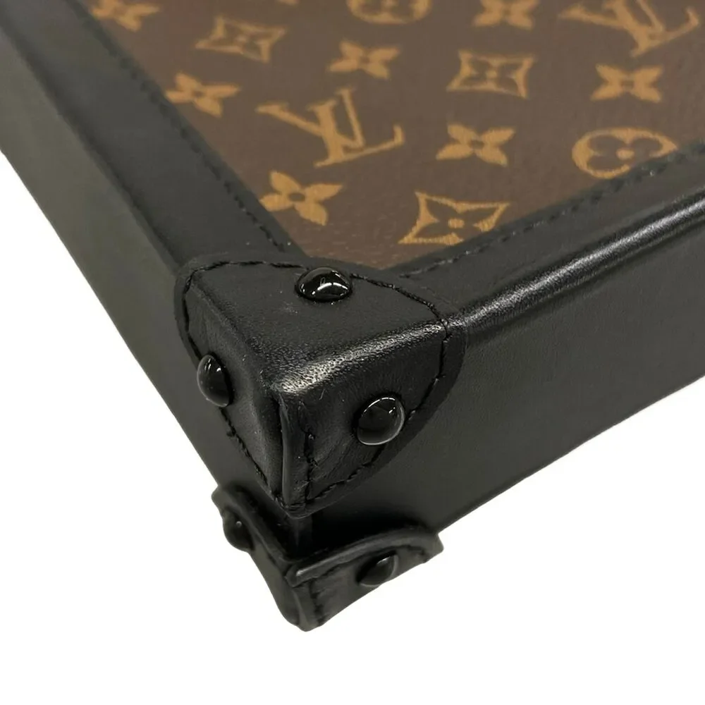 Louis Vuitton Pochette Trunk Vertical Monogram Shoulder Bag M63913 Black